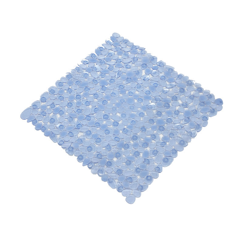 BACCHETTA ANTISLIP MAT STONE 53X53CM CELESTE TRANSPARENT