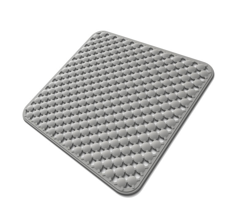 BACCHETTA ANTISLIP MAT GEOMAG 53X53CM GREY