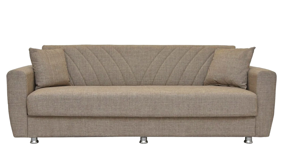 JUAN 3 SEATER SOFA WITH STORAGE BED BROWN 214X82X80CM