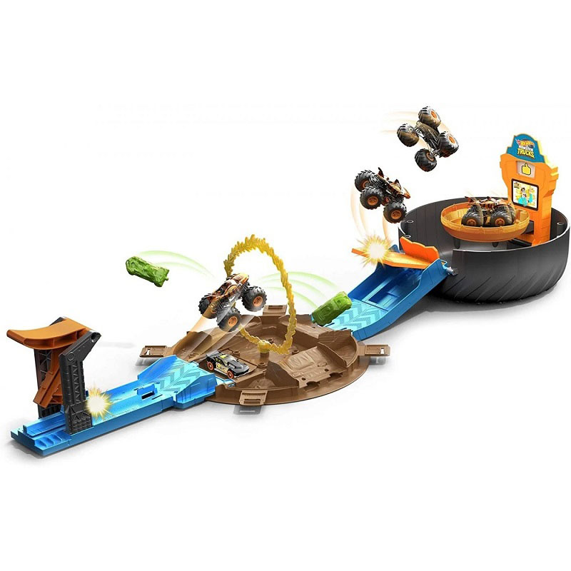 HOT WHEELS GVK48 MONSTER TRUCKS STUNT TIRE PLAY SET