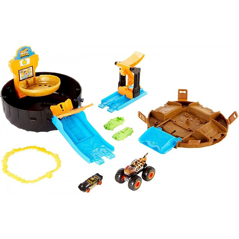 HOT WHEELS GVK48 MONSTER TRUCKS STUNT TIRE PLAY SET