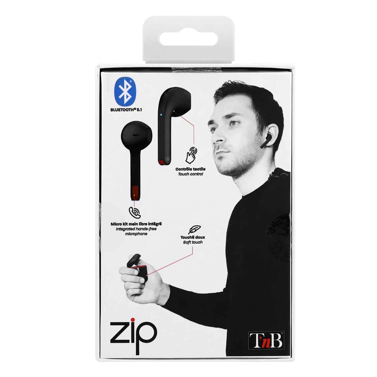 TNB EBZIPPBK ZIP TRUE WIRELESS EARBUDS ΜΕ ΘΗΚΗ ΦΟΡΤΙΣΗΣ ΜΑΥΡΗ