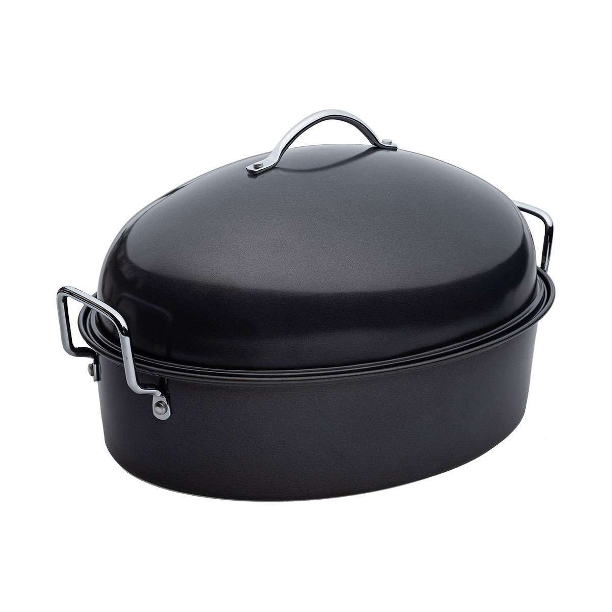 ESTIA ROASTER CARBON STEEL OVAL 43X32X25CM 9L