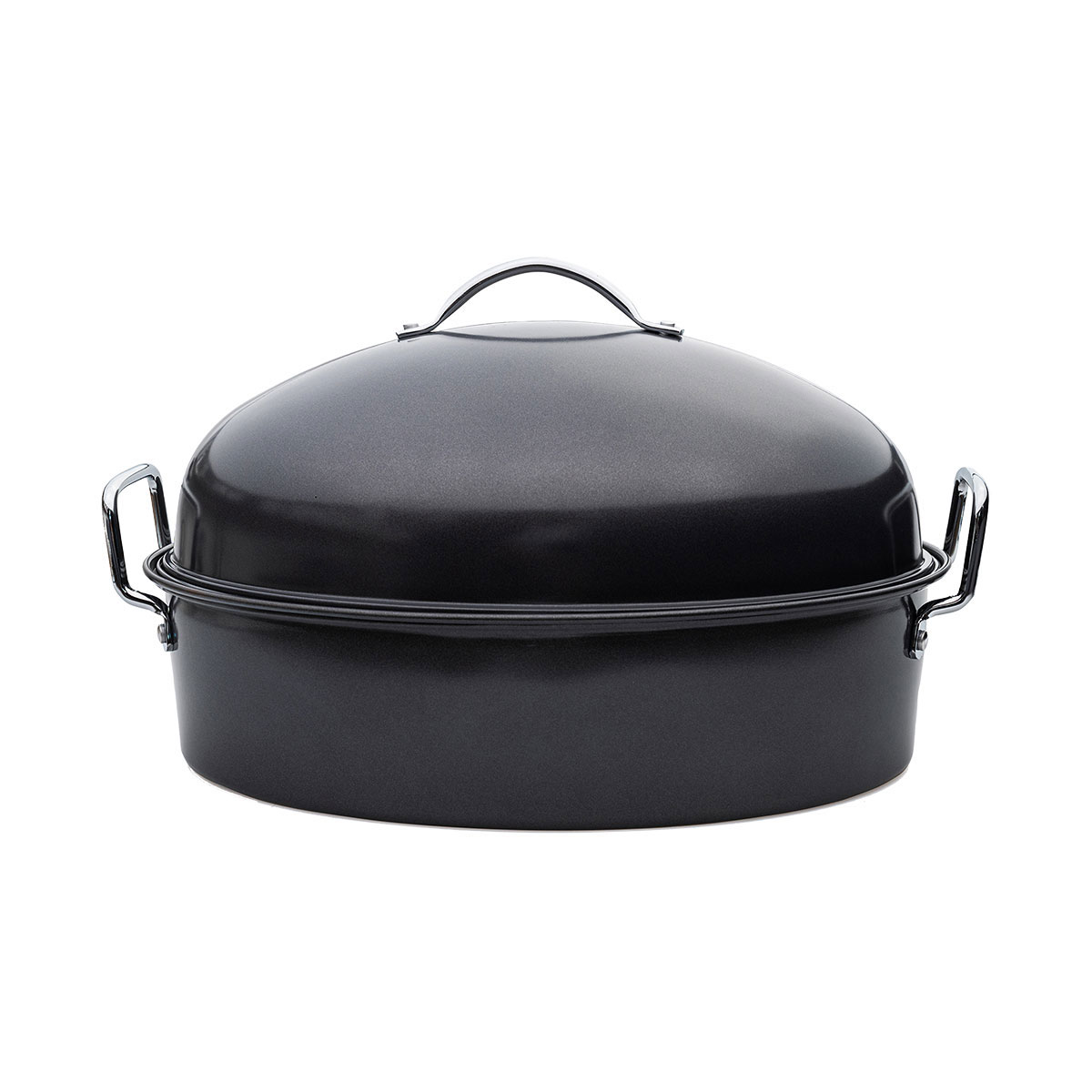 ESTIA ROASTER CARBON STEEL OVAL 43X32X25CM 9L