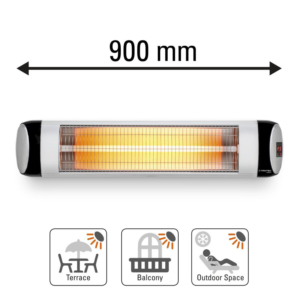 TROTEC IR-2570S OUTDOOR HEATER IP34 STAINLESS STEEL 2500W