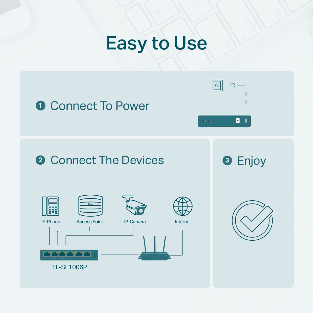 TP LINK TL-SF1006P 6 PORT 10/100 POE+