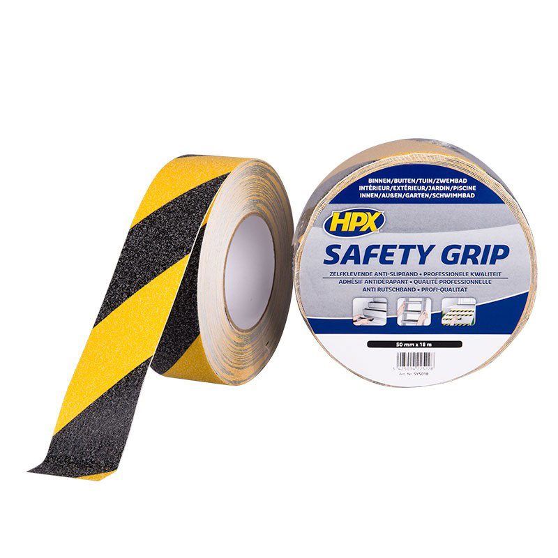 HPX SAFETY GRIP ΑΝΤΙΟΛΙΣΘΗΤΙΚΗ ΤΑΙΝΙΑ 50MMX18M ΜΑΥΡΗ/ΚΙΤΡΙΝΗ