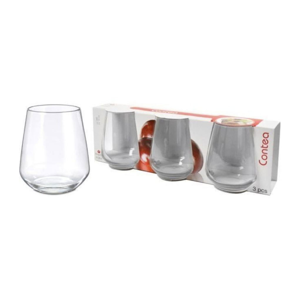 BORGONOVO CONTEA GLASSES 380ML STEMLESS SET 3PCS