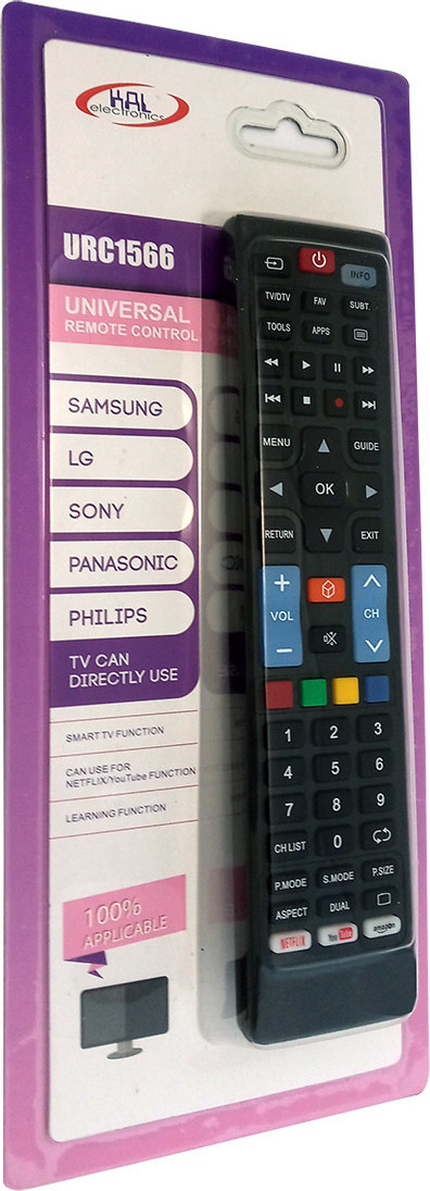 HUAYU URC1566 REMOTE CONTROL FOR LG/ PANASONIC/ PHILIPS/ SAMSUNG AND SONY TV