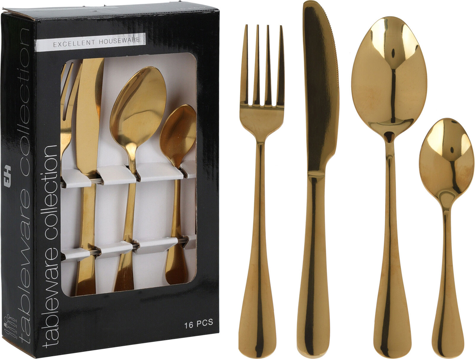 CUTLERY SET 16PCS GOLD