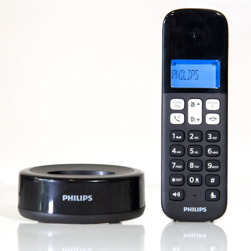 PHILIPS D1611B/GRS ΜΑΥΡΟ (ΕΛΛΗΝΙΚΟ ΜΕΝΟΥ) ΑΣΥΡΜΑΤΟ ΤΗΛΕΦΩΝΟ ΑΝΟΙΧΤΗ ΑΚΡΟΑΣΗ, ΦΩΤΙΖΟΜΕΝΗ ΟΘΟΝΗ ΚΑΙ 50 ΜΝΗΜΕΣ