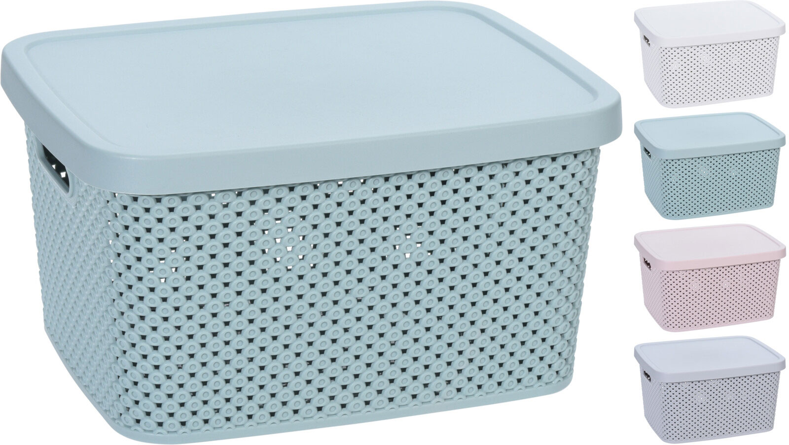 STORAGE BOX WITH LID 4 ΔΙΑΦΟΡΕΤΙΚΑ ΧΡΩΜΑΤΑ