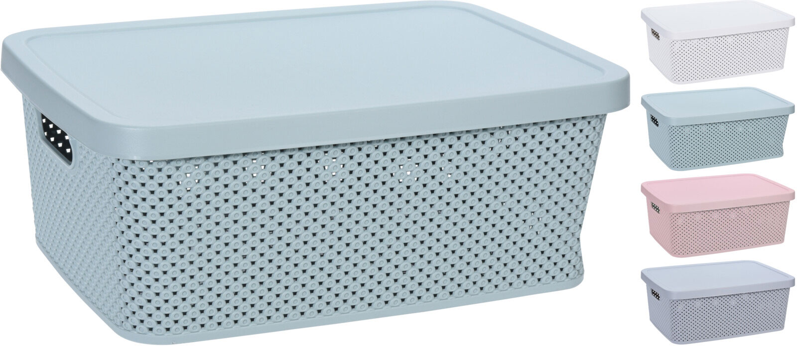 STORAGE BOX WITH LID 13L 4 ΔΙΑΦΟΡΕΤΙΚΑ ΧΡΩΜΑΤΑ