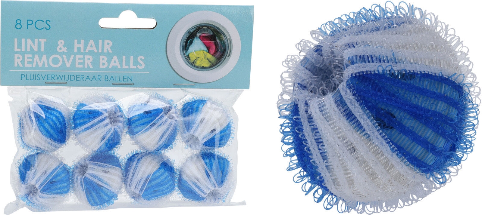 LINT AND HAIR REMOVER BALLS SET OF 8PCS