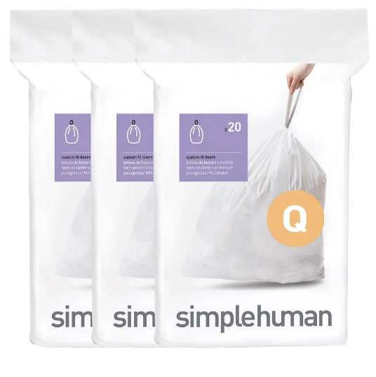 SIMPLEHUMAN ΣΑΚΟΥΛΑ ΚΑΛΑΘΟΥ Q (50-65L) 20PCS