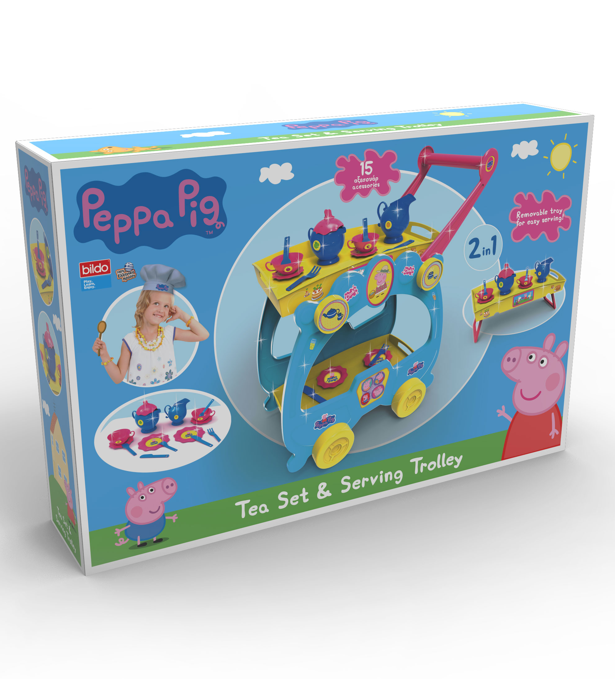 PEPPA TEA SET ΤΡΟΛΕΪ ΣΕΡΒΙΡΙΣΜΑΤΟΣ