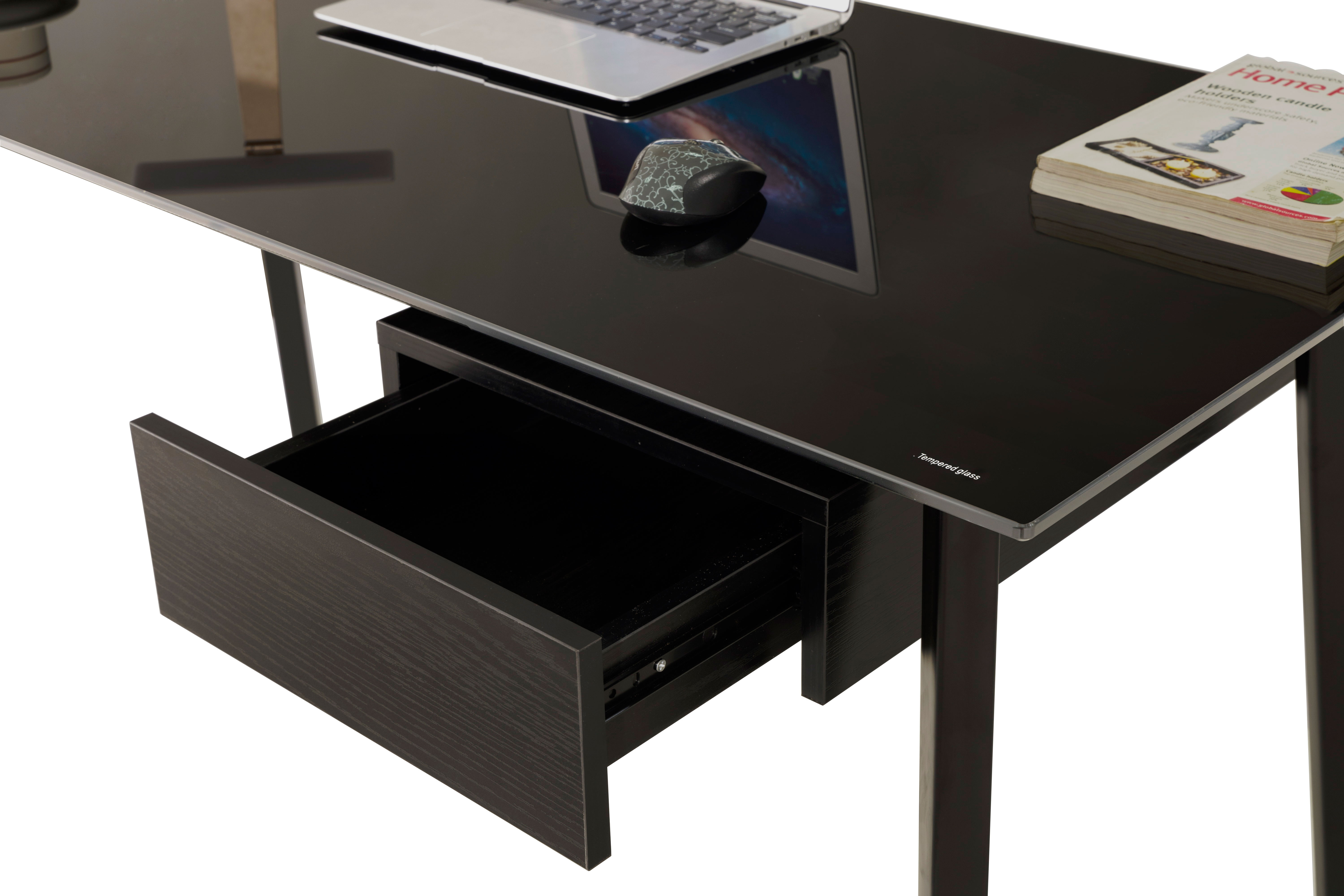 SUPERLIVING COMPUTER TABLE 130X60X76CM BLACK