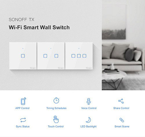 SONOFF WIFI SMART WALL SWITCH 3-B