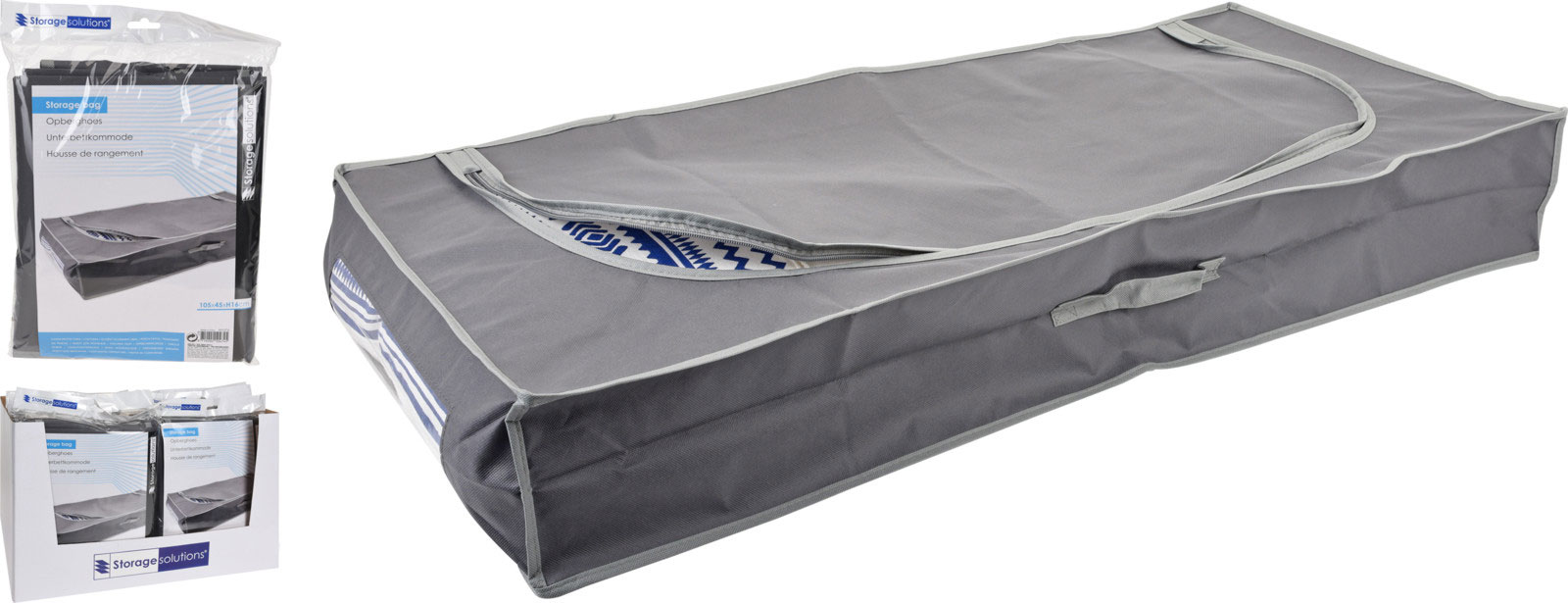 UNDER BED STORAGE BAG DARK GREY