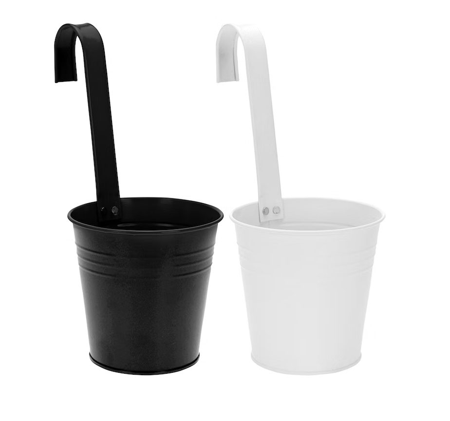 FLOWER POT WITH HOOK TWIST 2 ΔΙΑΦΟΡΕΤΙΚΑ ΧΡΩΜΑΤΑ