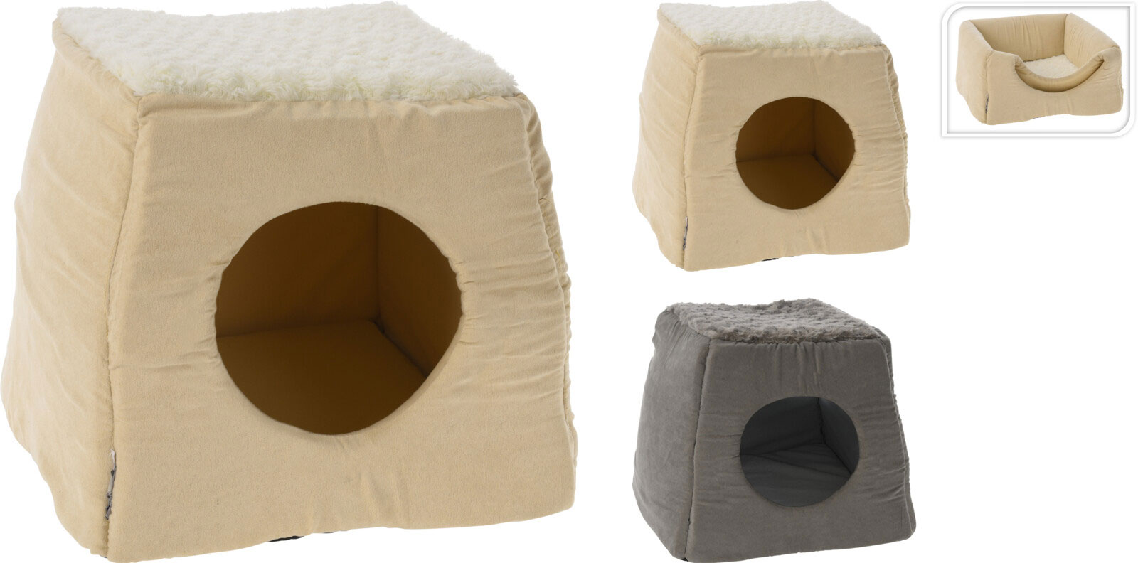 CAT NEST FOLDABLE 40X40X35CM 2 ΔΙΑΦΟΡΕΤΙΚΑ ΧΡΩΜΑΤΑ