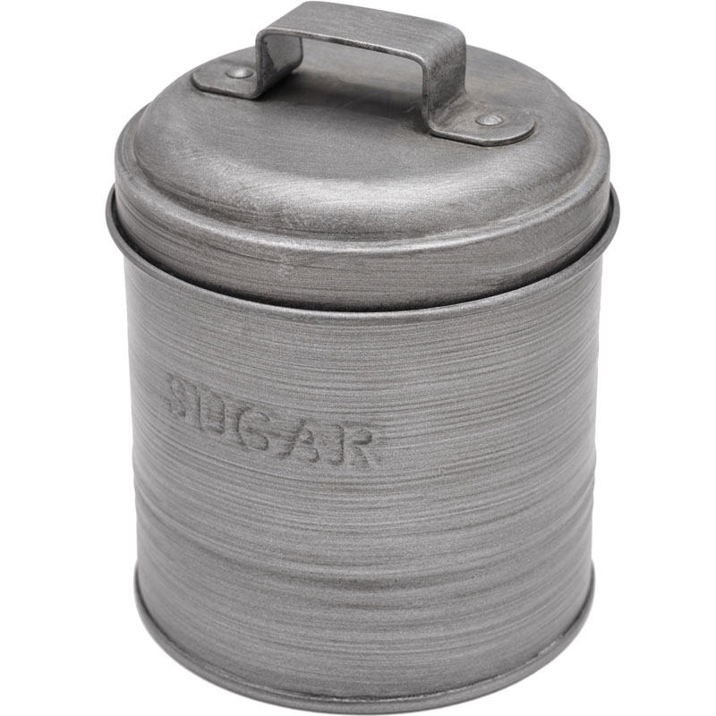 SUGAR CONTAINER METALLIC 11X11X14CM