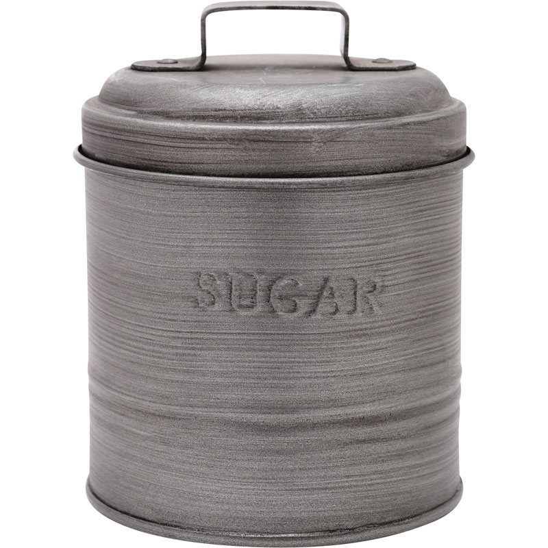 SUGAR CONTAINER METALLIC 11X11X14CM