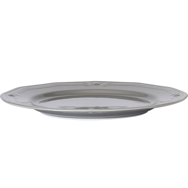 ATHENEE DINNER PLATE 27CM GREY