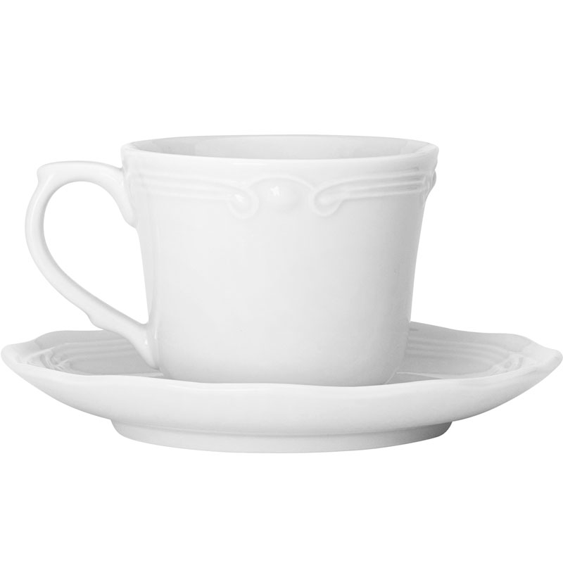 ATHENEE CUP WITH SAUCER 200ML WHITE