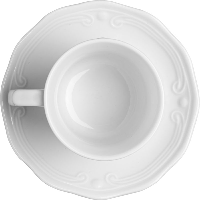 ATHENEE CUP WITH SAUCER 200ML WHITE