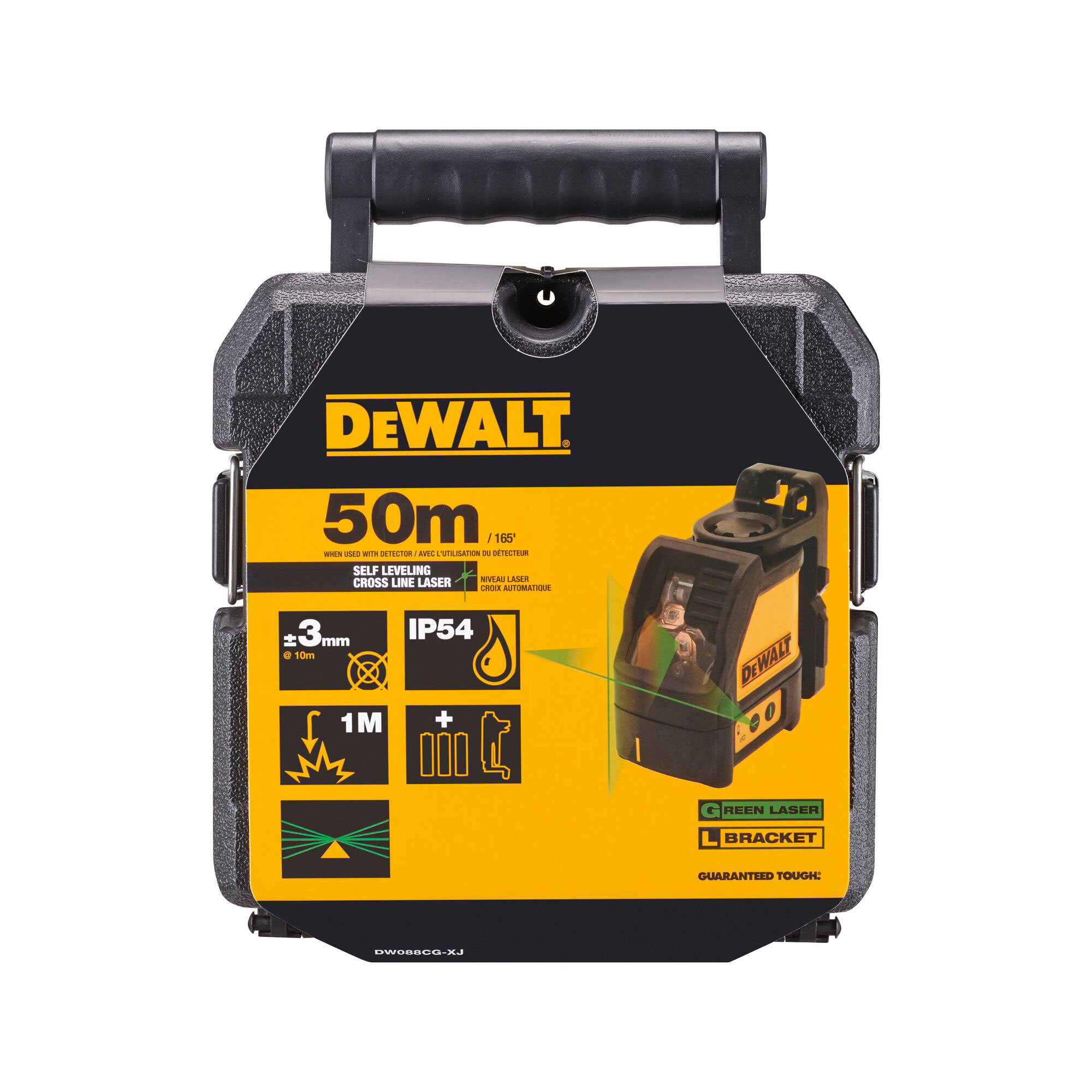 DEWALT DW088CG-XJ CROSS LINE GREEN LASER 20M