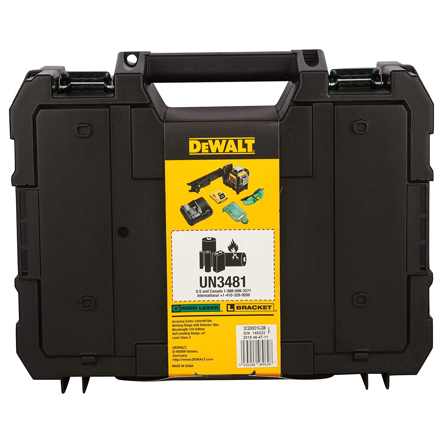 DEWALT DCE089D1G-QW 1080° SELF-ADJUSTING ROTARY LEVEL 12V GREEN