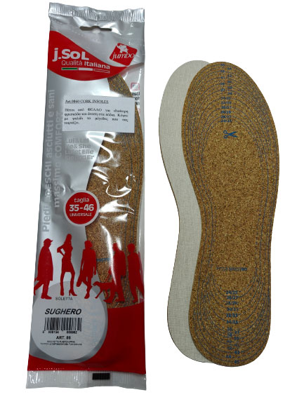 CORK INSOLES 35-46 SIZE