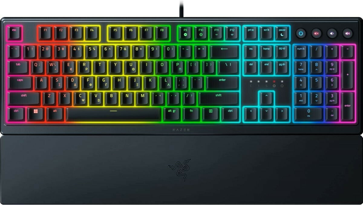 RAZER ORNATA V3 GAMING KEYBOARD LOW PROFILE MECHA MEMBRANE SWITCHES SPLIT RESIST RGB GR