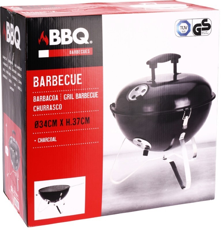 BBQ SPHERICAL SHAPE 37CM - BLACK