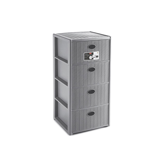 STEFANPLAST ELEGANCE DRAWER 4 DRAWERS GREY