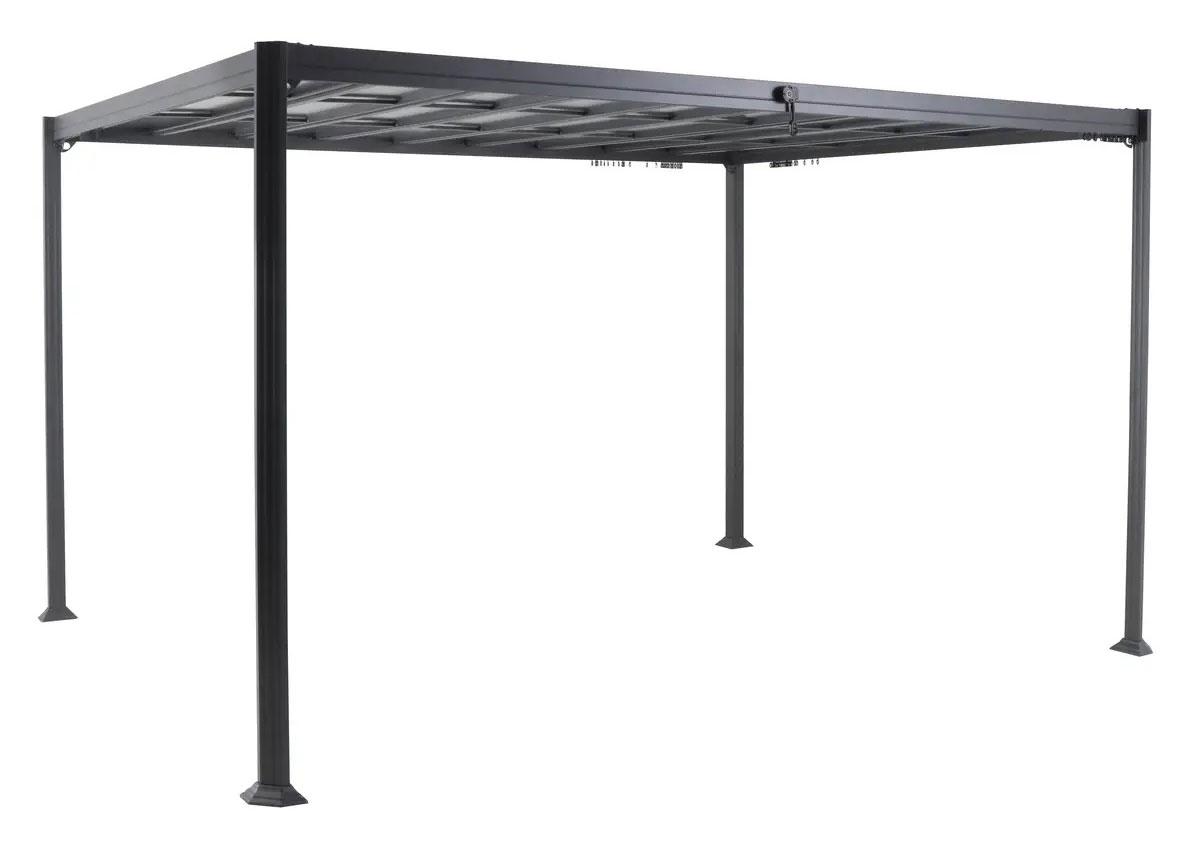 HESPERIDE BELIZE ALUMINIUM PERGOLA WITH LOUVERED ROOF 3X3.8M