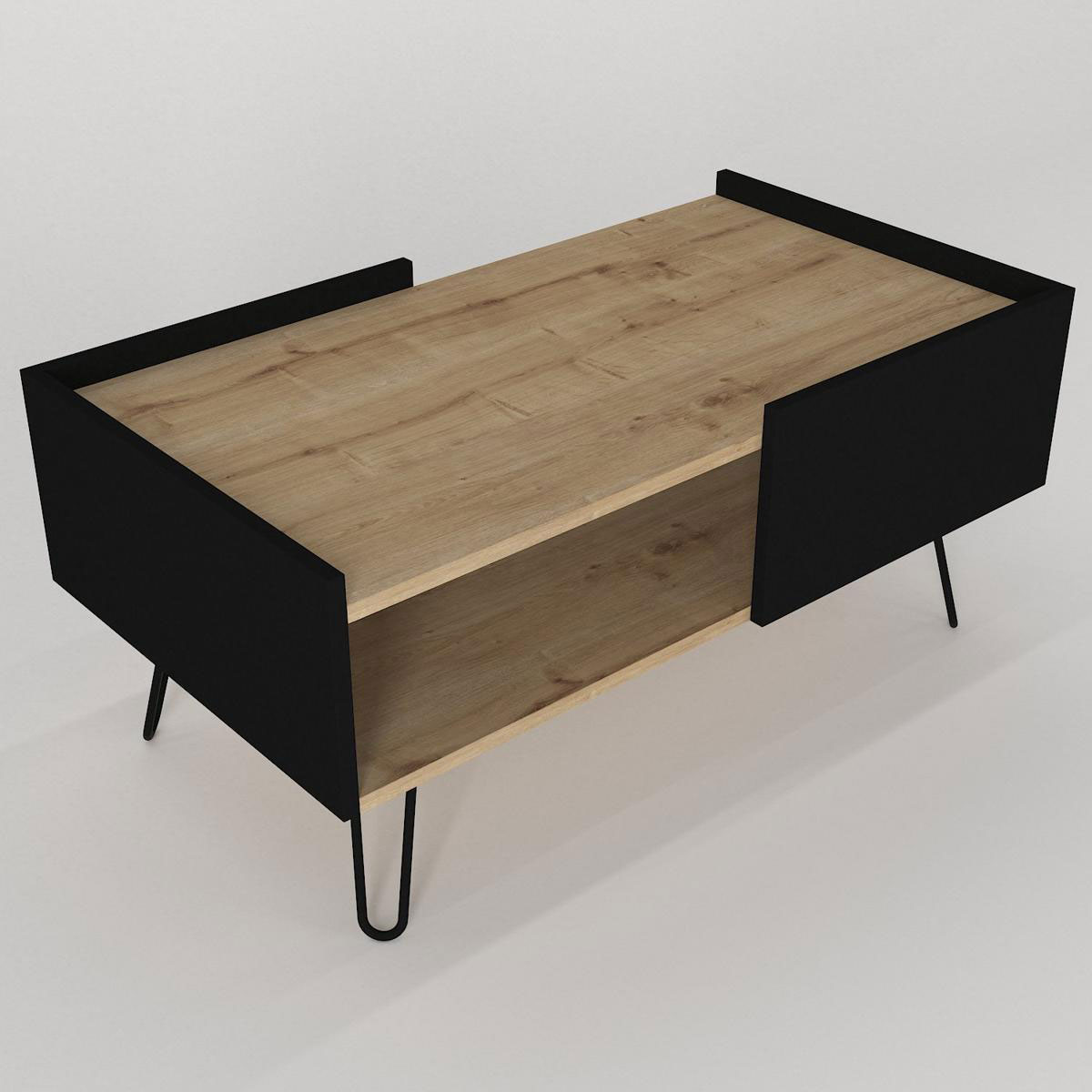 ARTELIBRE 14410191 SERIFOS COFFEE TABLE 100X55X45CM NATURAL/BLACK