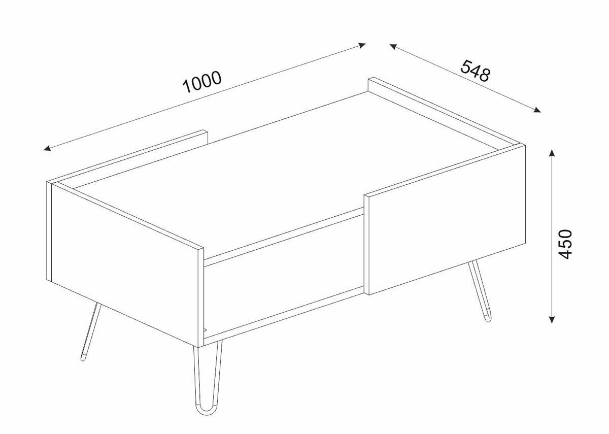 ARTELIBRE 14410190 SERIFOS ΤΡΑΠΕΖΑΚΙ ΣΑΛΟΝΙΟΥ 100X55X45CM ΦΥΣΙΚΟ/ΛΕΥΚΟ