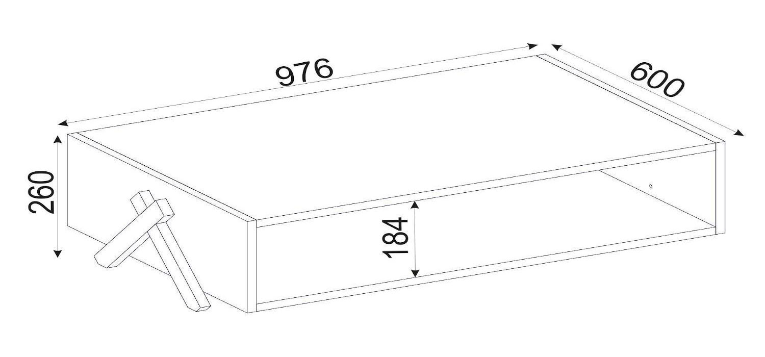 ARTELIBRE 14410036 KOS COFFEE TABLE 98X60X26CM