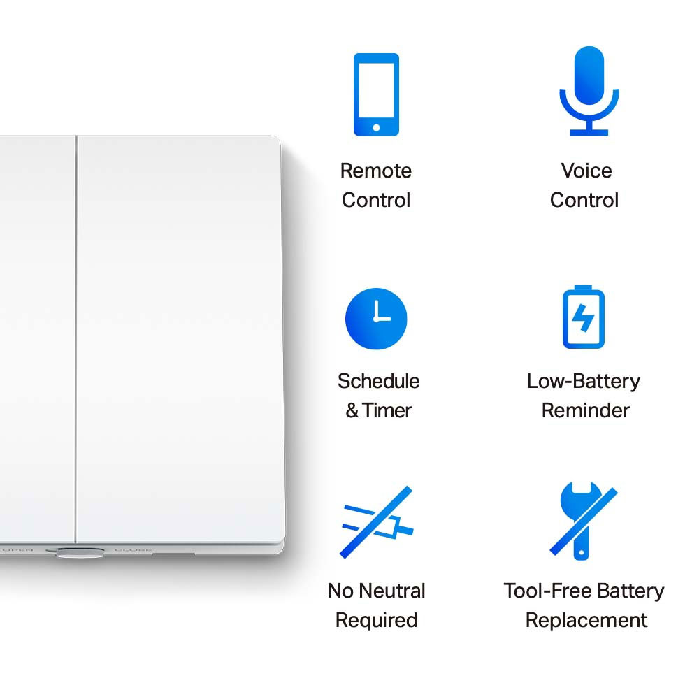 TP-LINK TAPO S220 SMART LIGHT SWITCH 2-GANG 1-WAY 