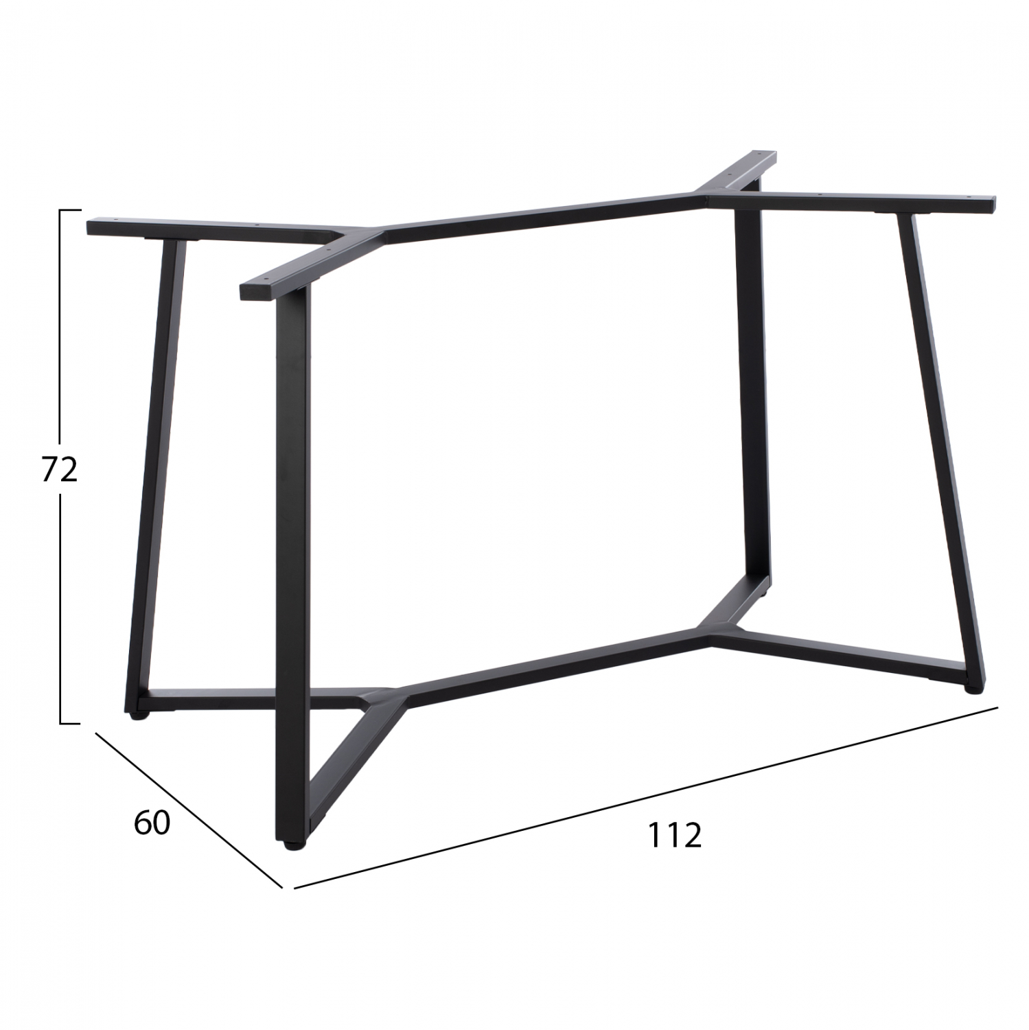 TABLE BASE BLACK METALLIC HM471.01 112X60X72CM