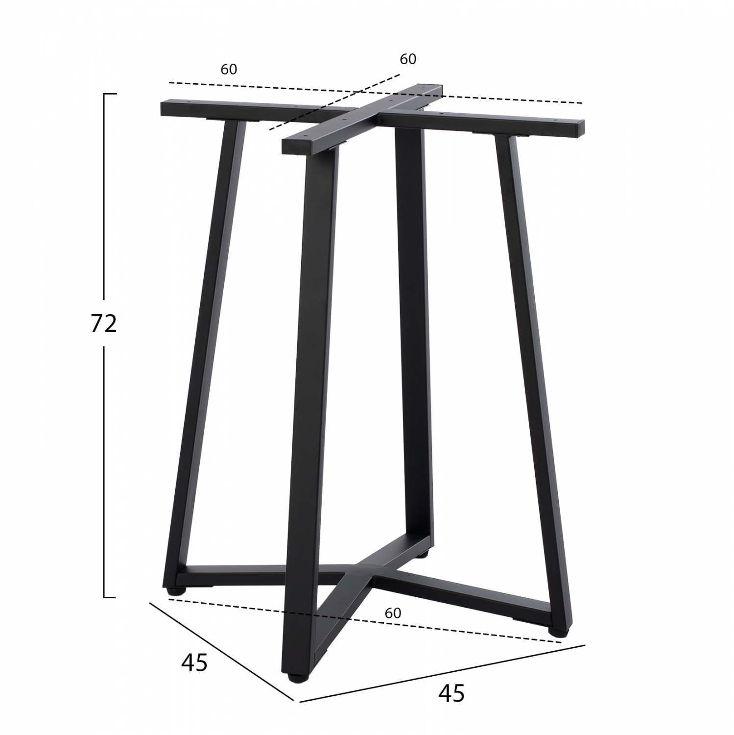 TABLE BASE BLACK METALLIC HM470.01 60x60x72HCM