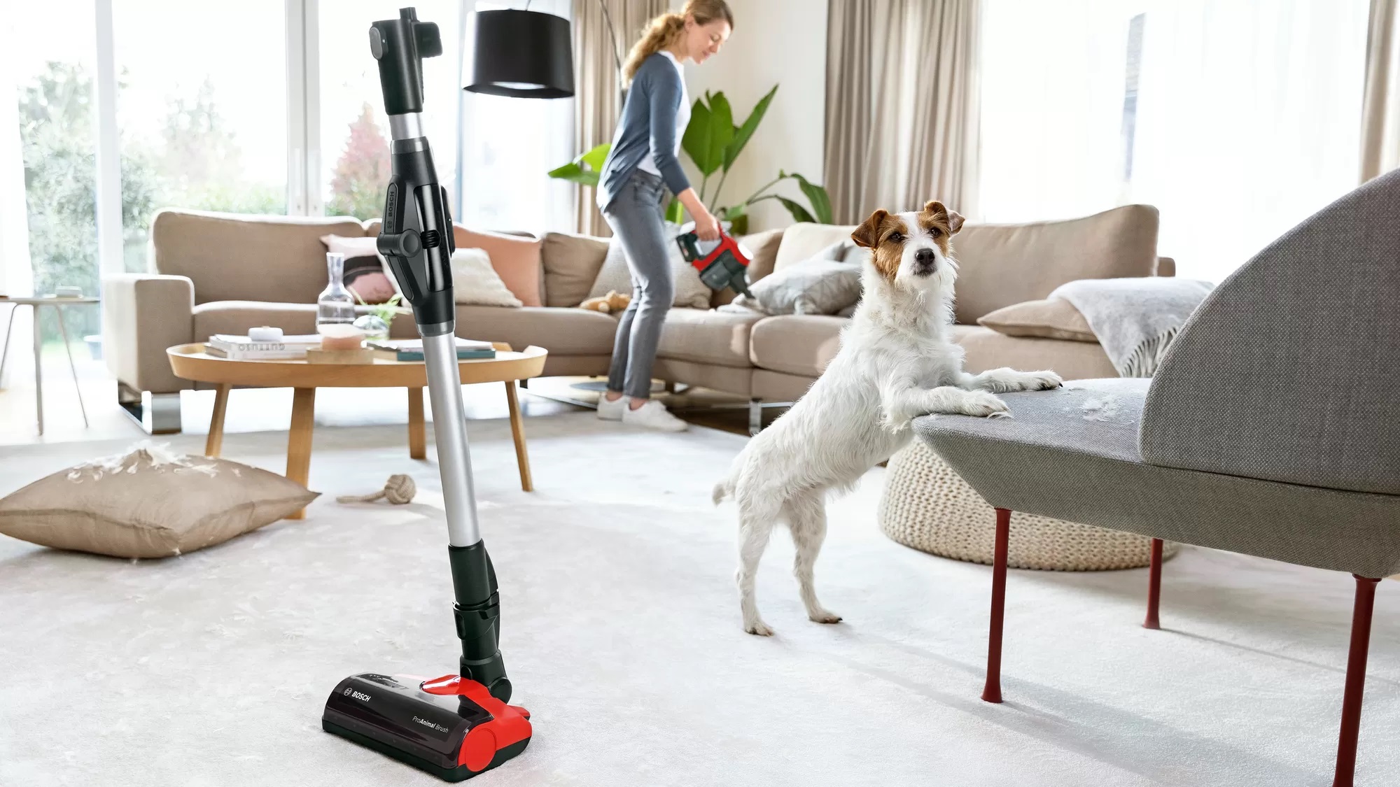 BOSCH BBS711ANM RECHARGABLE VACUUM STICK UNLIMITED 7 PROANIMAL 18V RED