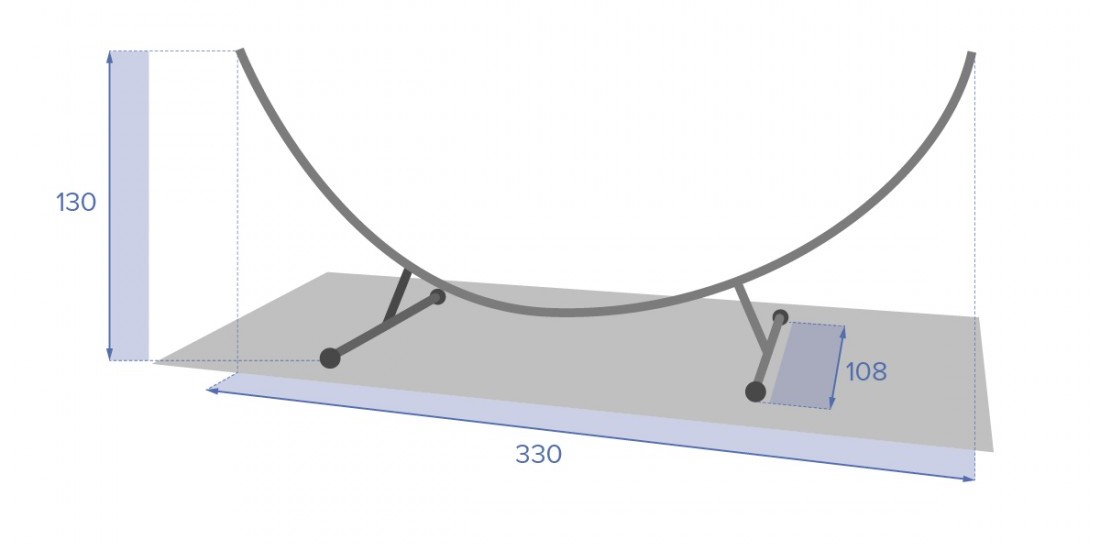 HESPERIDE STEEL HAMMOCKS STAND LENGTH 330CM