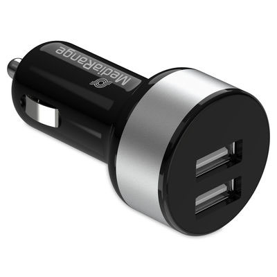 MEDIARANGE CAR CHARGER WITH 3.4A DUAL USB OUTPUT