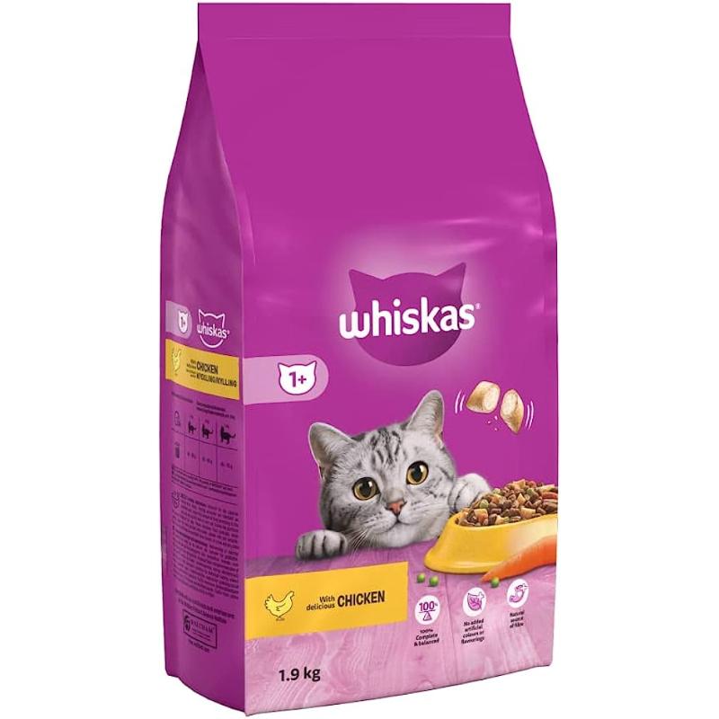 WHISKAS ΞΗΡΗ ΤΡΟΦΗ ΓΙΑ ΓΑΤΕΣ ΜΕ ΓΕΥΣΗ ΚΟΤΟΠΟΥΛΟ 1.9KG