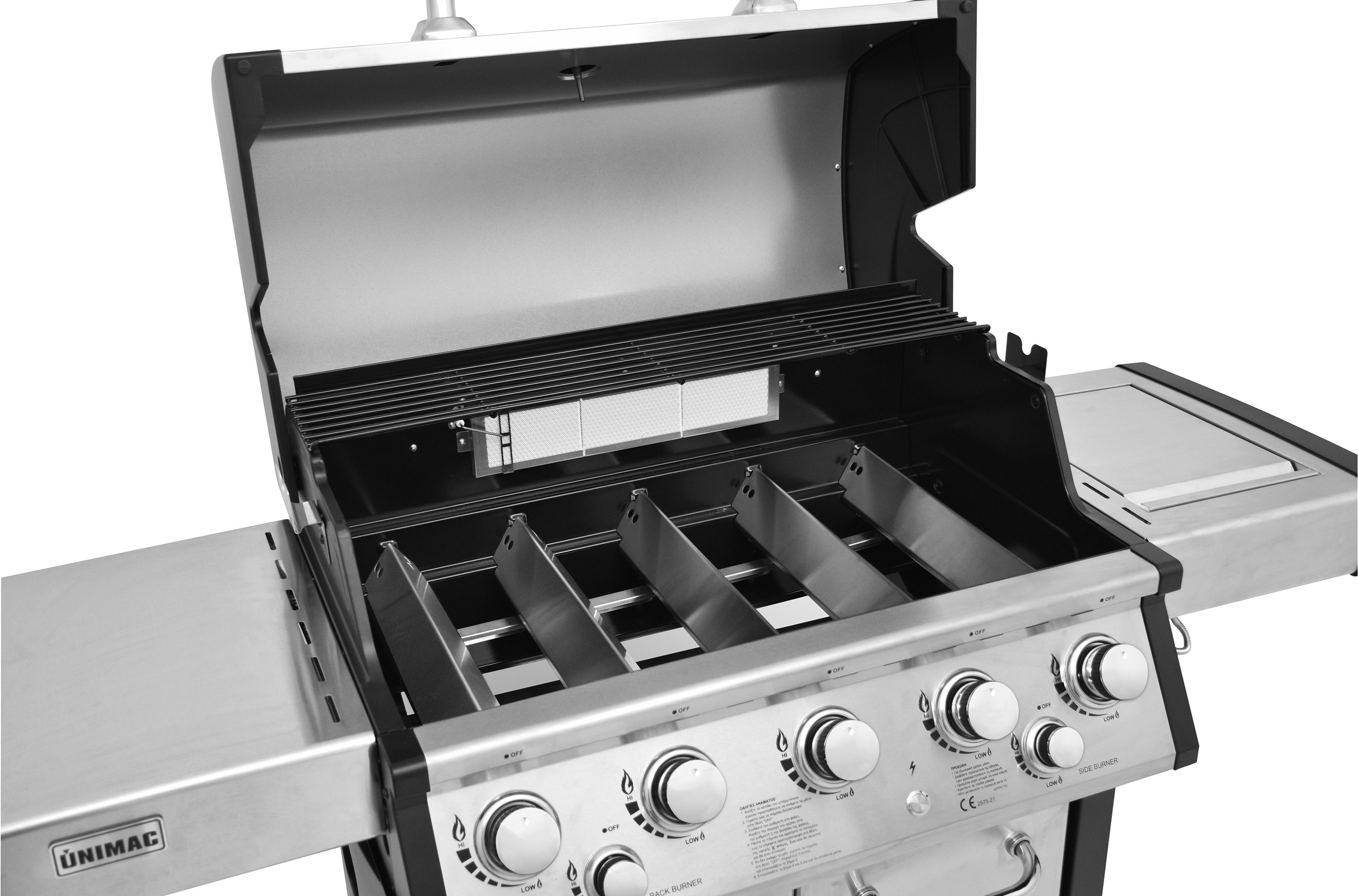 UNIMAC ΨΗΣΤΑΡΙΑ ΥΓΡΑΕΡΙΟΥ INOX BBQ PREMIUM LINE 5+1+1 24.5KW