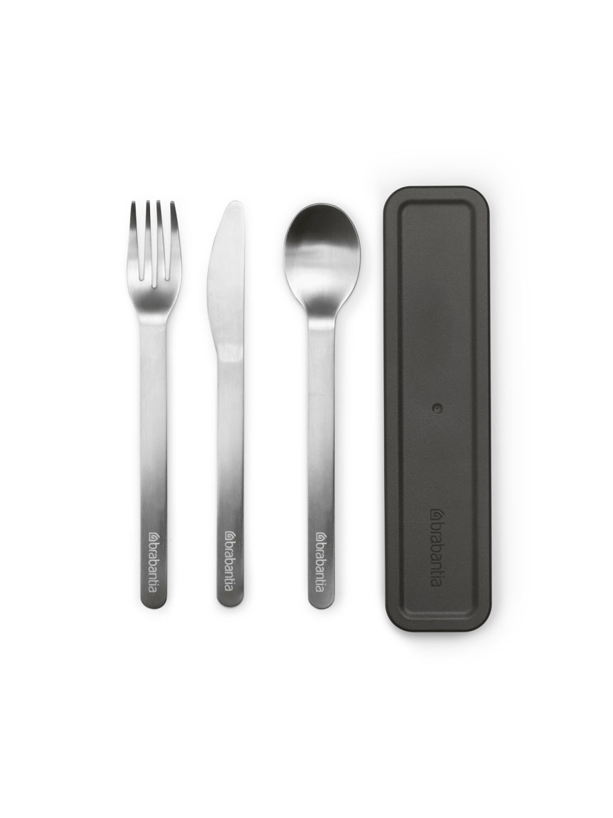 BRABANTIA MAKE & TAKE CUTLERY 3PCS DARK GREY