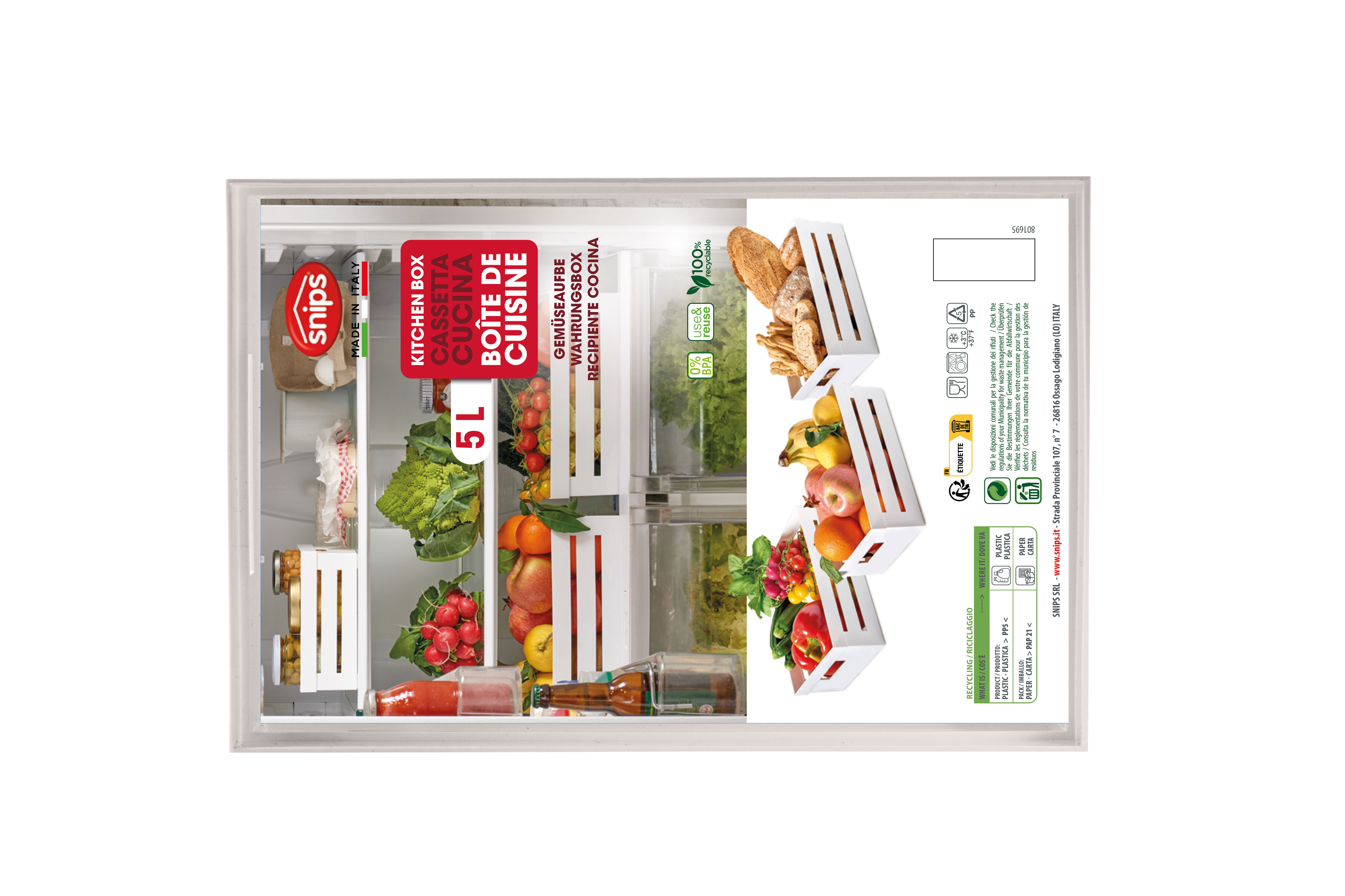 SNIPS KITCHEN BOX 5L 29.5X20X10.5CM